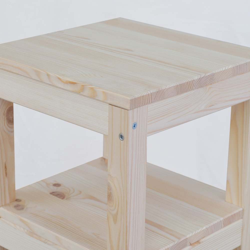 Стеллаж, 33х33х100, Ральф, деревянный, для игрушек и книг, напольный, в ванную, сосна, Dipriz