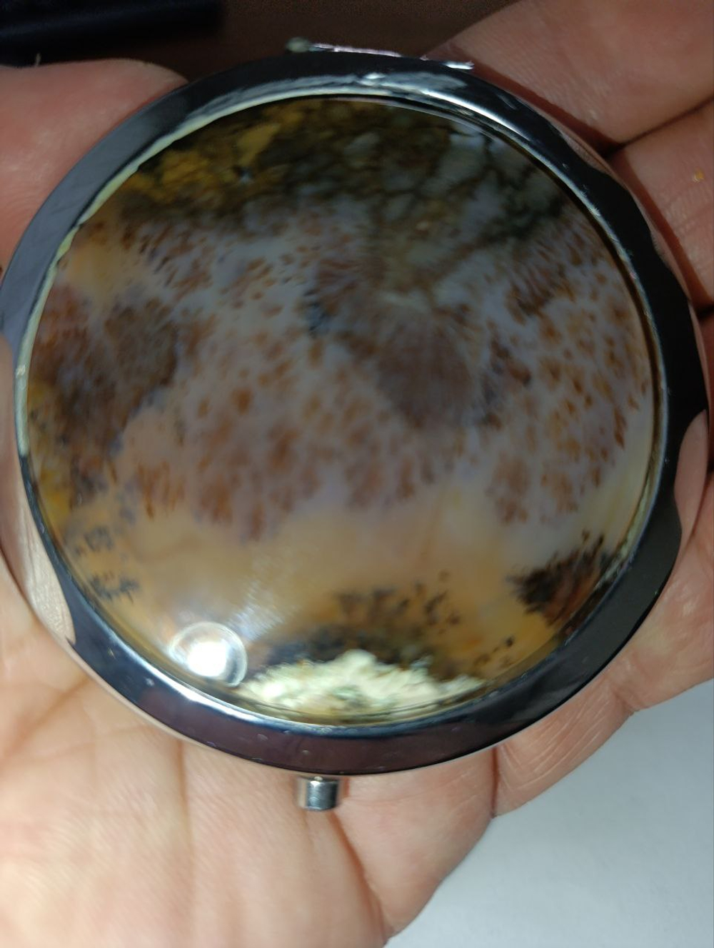 Зеркальце агат моховый