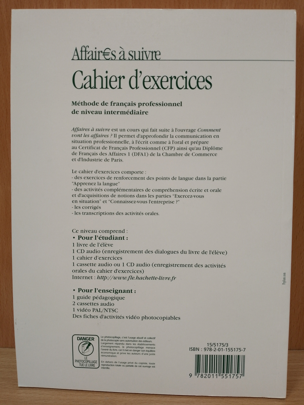 Affaires a suivre: Cahier d'exercices