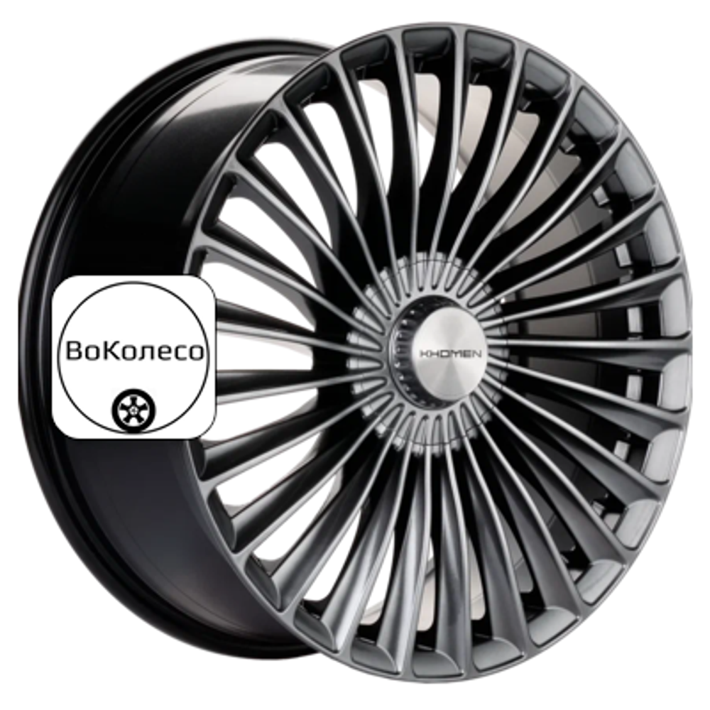 9,5x20/5x112 ET38 D66,6 KHW2008 (Mercedes Rear) Dark Chrome Khomen Wheels