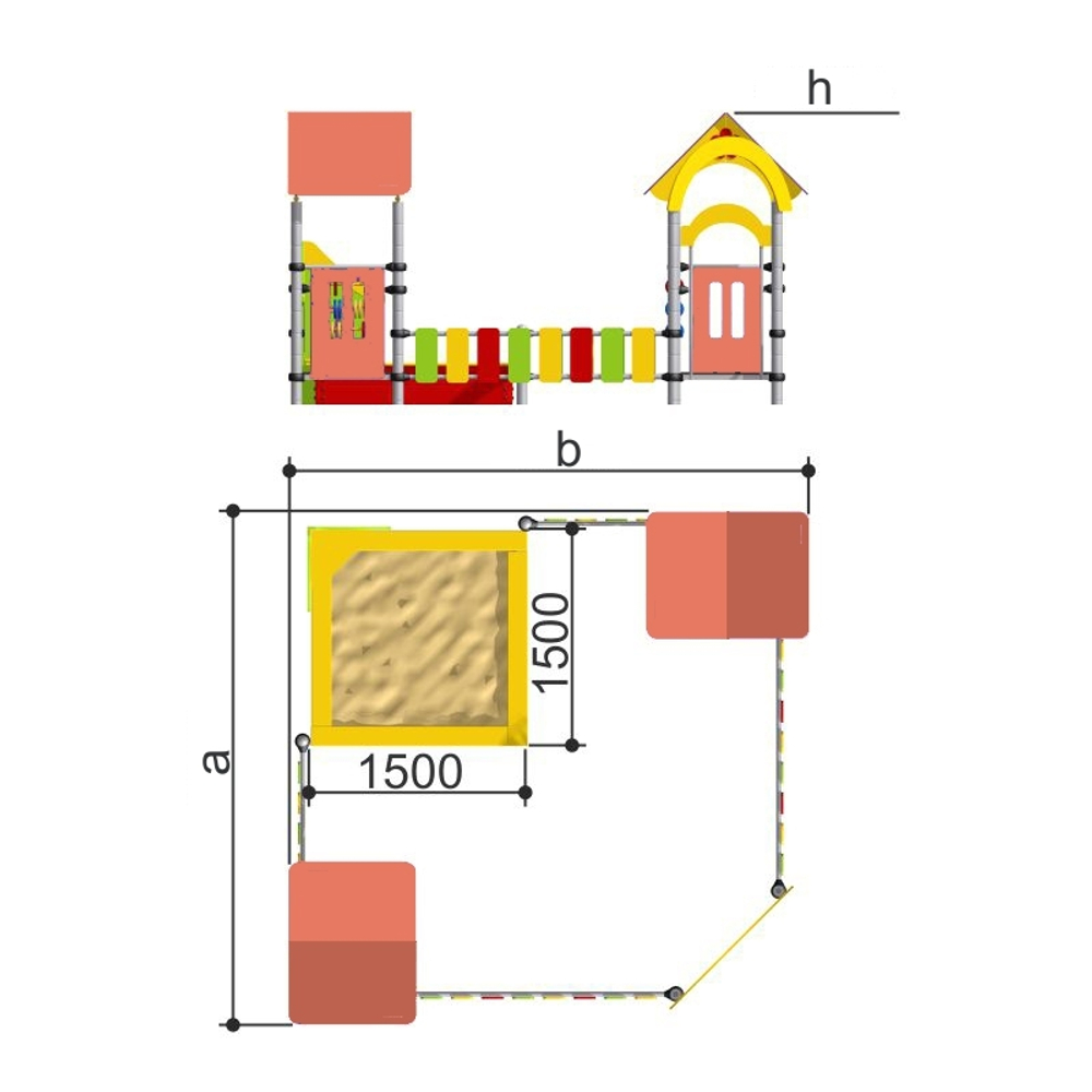 Песочный дворик для детской площадки Romana 109.05.00