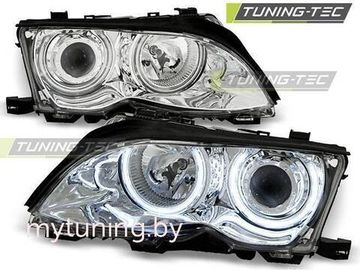 Передние фары Bmw  3 E46 angel eyes ccfl chrome
