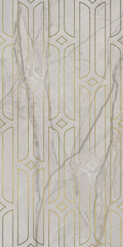 Декор Ифран серый светлый глянцевый обрезной (KMD3STA029BR)