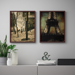 IKEA BILD  (ИКЕА БИЛД)  -  Плакат, Парижские пейзажи, 40x50 см