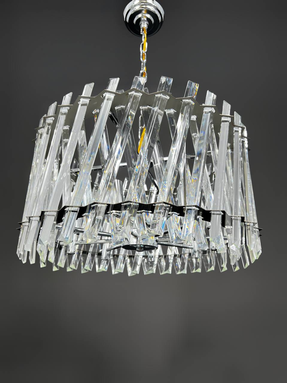 Люстра подвесная Lanbos, 8 ламп Е14, 320 Вт, до 25 кв м, хром