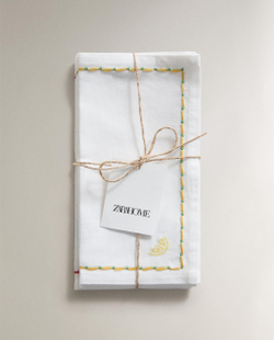 Zara Home столовая салфетка из хлопка, 20 20 см (комплект 4 шт.)
