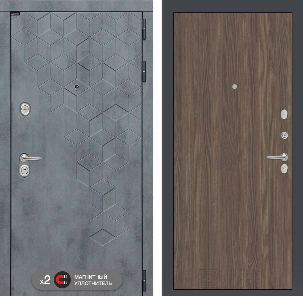 Входная дверь Лабиринт БЕТОН - 05 Ясень Темный