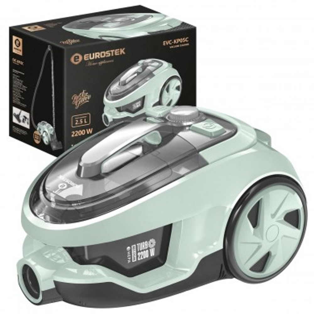 Пылесос EUROSTEK EVC-KP05С Бирюзовый