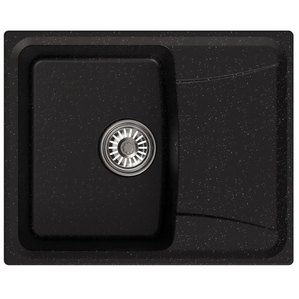 Мойка MIXLINE ML-GM26 с крылом, черная (308), 470*580*190мм NEW (552076)
