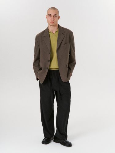 Оливковая вязаная футболка-поло LAINE