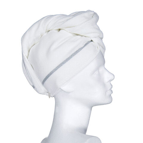 Тюрбан Feiler La Glamour белый/серебристый