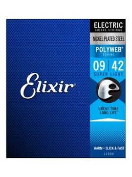 Струны для электрогитары 9-42 ELIXIR 12000 POLYWEB