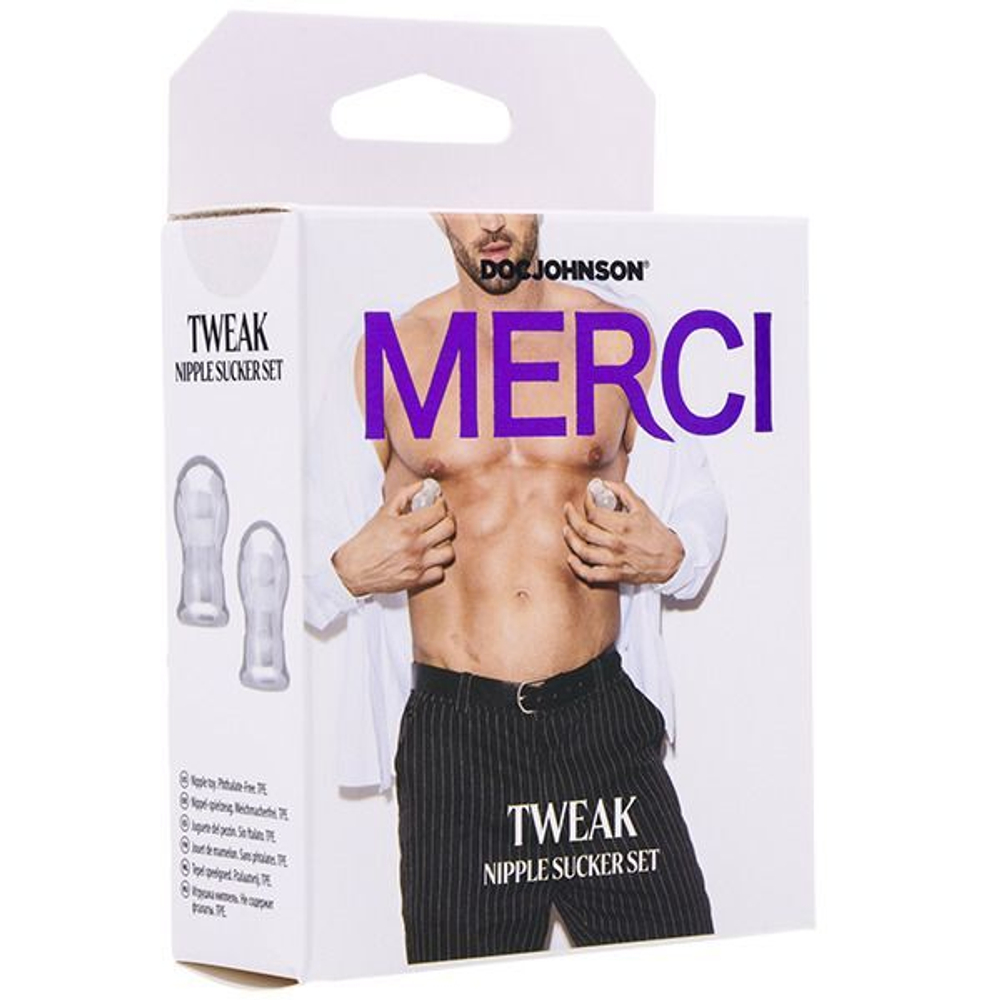 Прозрачные вакуумные зажимы на соски Tweak Nipple Sucker Set (Цвет: прозрачный)