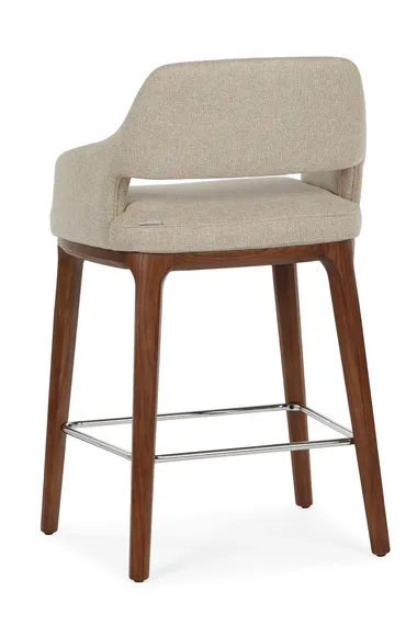 Полубарный стул Lord 65 см, бежевая обивка, ножки орех