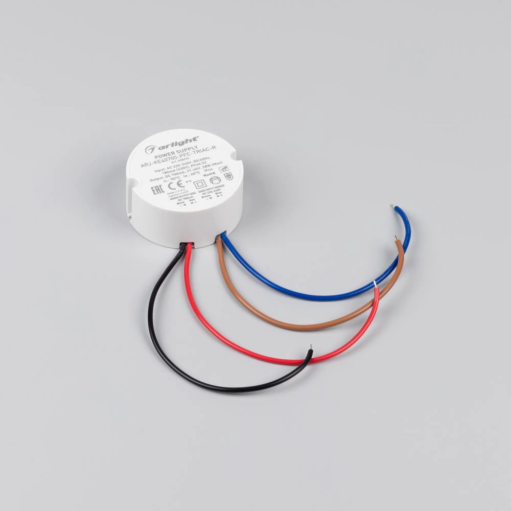 Блок питания ARJ-KE40700-PFC-TRIAC-R (28W, 700mA) (Arlight, IP44 Пластик, 5 лет) 028270