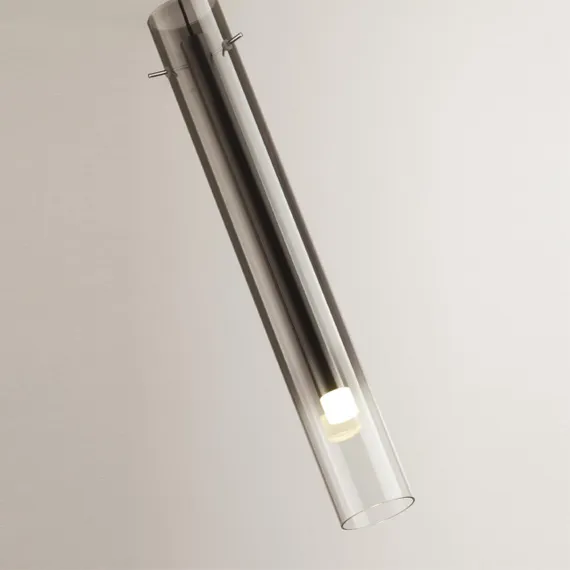 5061/5LA PENDANT ODL24 383 серебристый/дымчатый/металл/стекло Подвес LED 4W 3000K SHINY