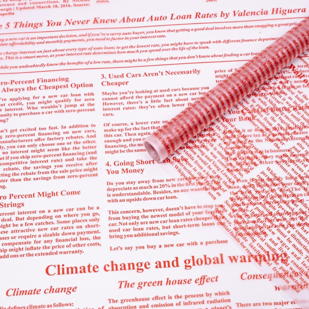 Пленка мат-я ГАЗЕТА ДЕЛОВАЯ КРАСНАЯ 60см*200гр