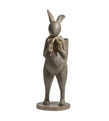Статуя "Кролик с корзиной" 40,5x35,5x98см Полистоун