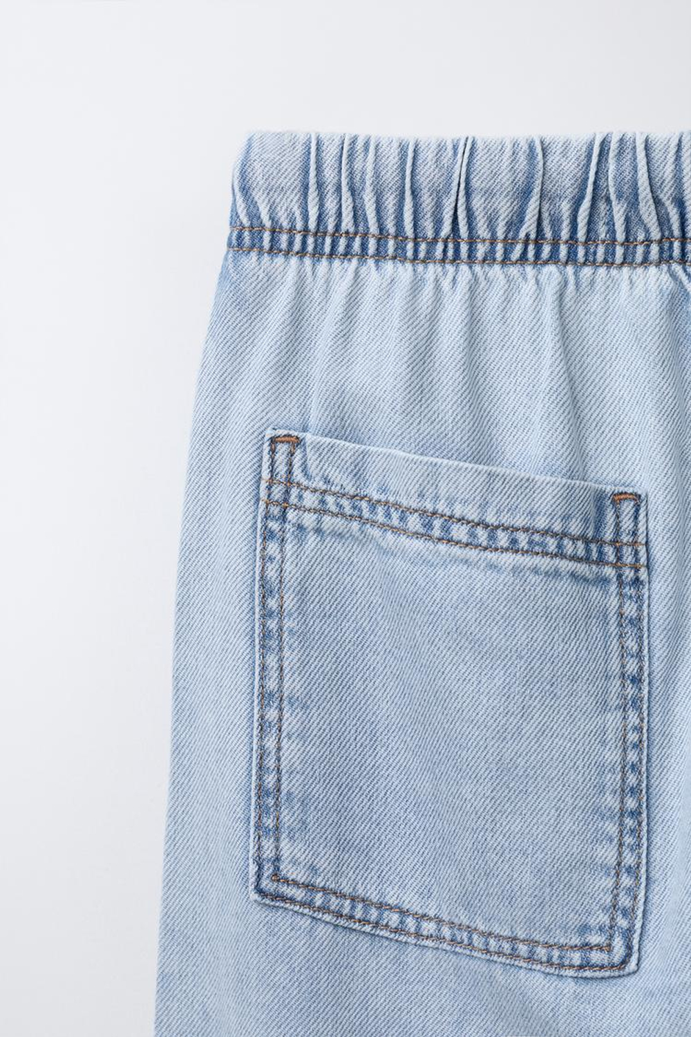 ZARA ДЖИНСЫ ШИРОКОГО КРОЯ, СИНИЙ