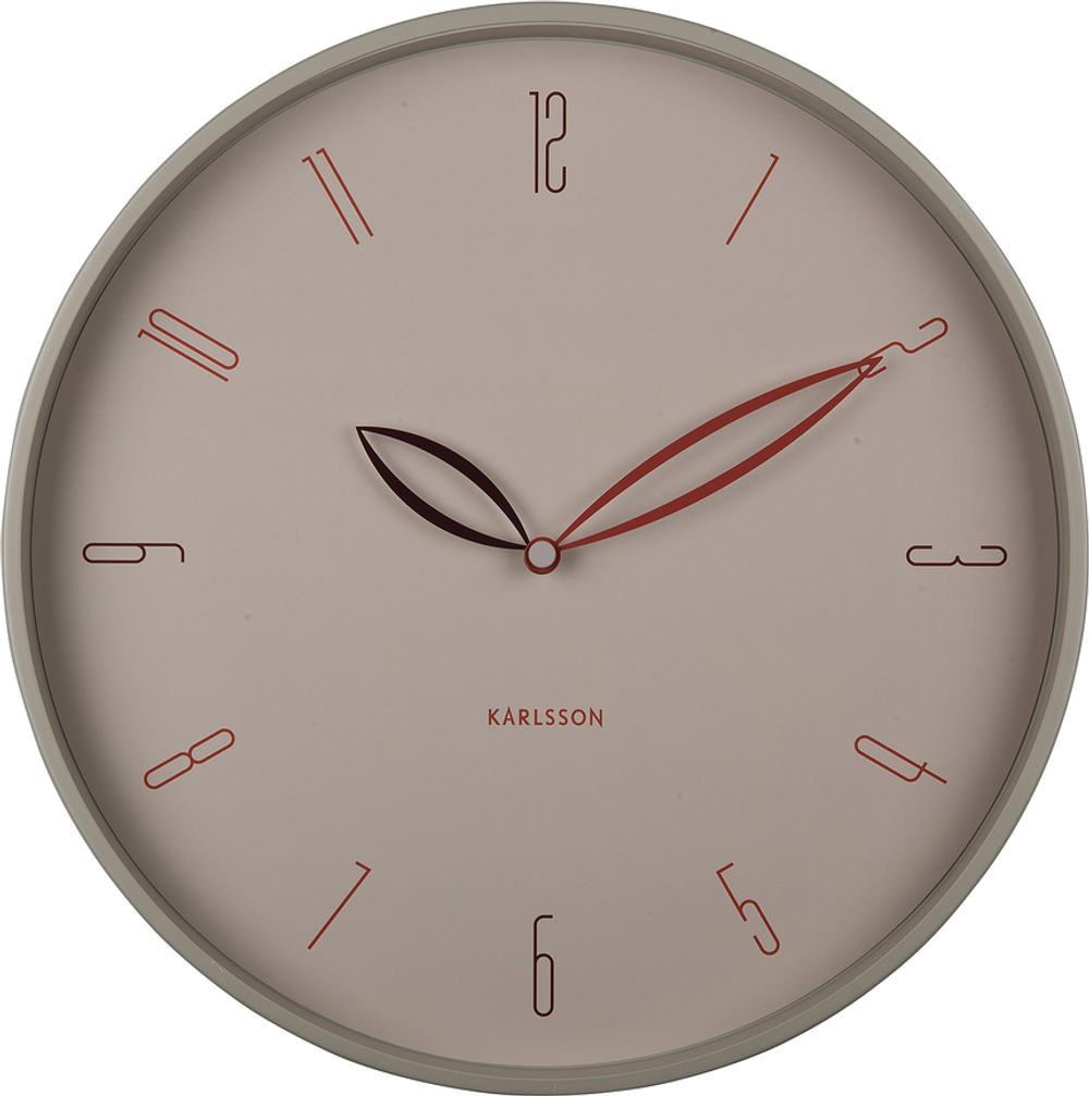 Настенные часы Karlsson Petals, металл, 40 40 см, коричневые