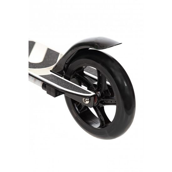 Складной двухколёсный самокат со светящимися колёсами и платформой Micar Flash 145 чёрный