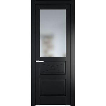Межкомнатная дверь эмаль Profil Doors 1.5.2PM блэк остеклённая