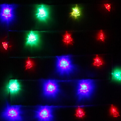 Гирлянда для дома 5,0 м 20 ламп LED с насадками ЁЛКА, прозрач.пров., авторежим.,IP-20 RG/RB (возможность соединения)