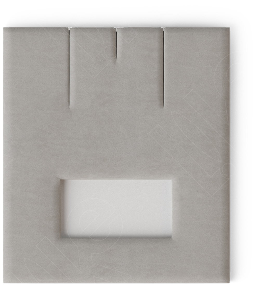 Вкладыш 03/наклонный/для серег/подвески/2 прорези/окошко для бирки/прорезь для нитки