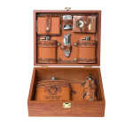 Набор Helios (HS-GT-TZ104) Фляжка 240мл + 2 стопки, воронка, ручка, мультитул