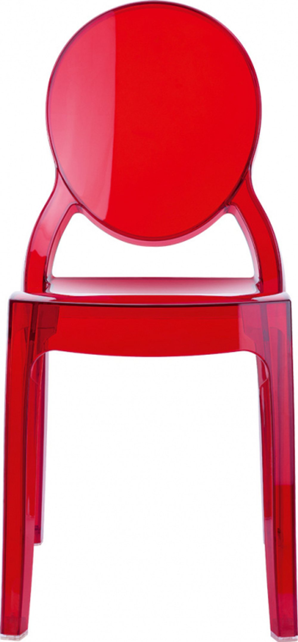 Стул прозрачный детский Siesta Contract Baby Elizabeth, красный