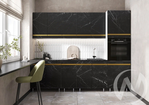 Кухня Милена 2;6м (белый/мрамор блэк софт/антарес)