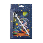 Блокнот детский Basir на замке, с ручкой, формат А6, серия "Космос", переплет 7БЦ, 17.5*12 см, 48 листов, ассорти