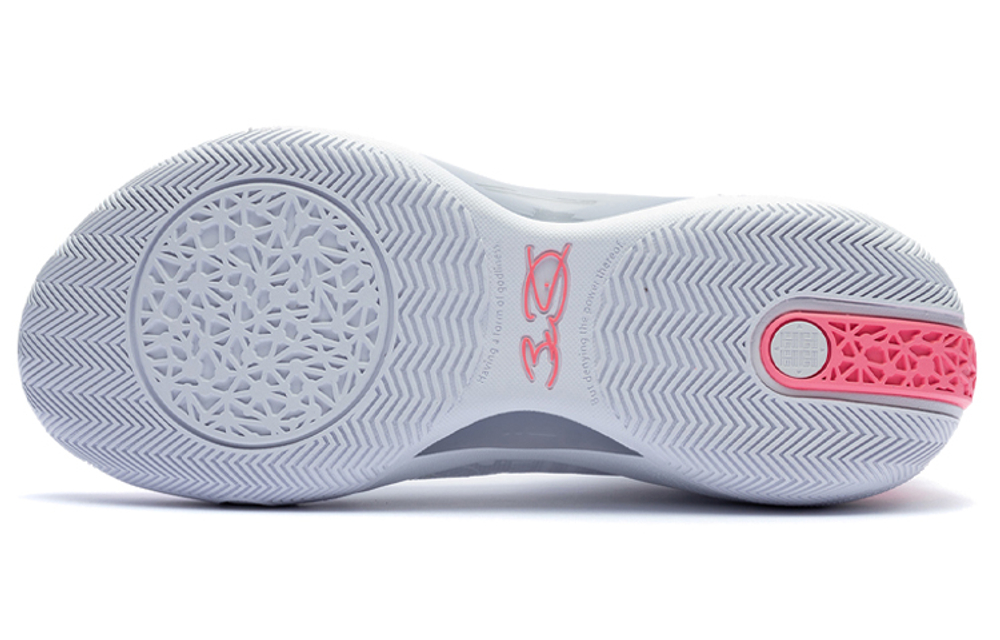 Li Ning Shadow 3 Cushioning Slip Resistant Abrasion Resistant Mid top Basketball Shoes Men"s Standard White