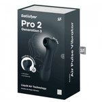 Клиторальный стимулятор Satisfyer Pro 2 Generation 3 с функцией Liquid Air и вибрацией (черный)