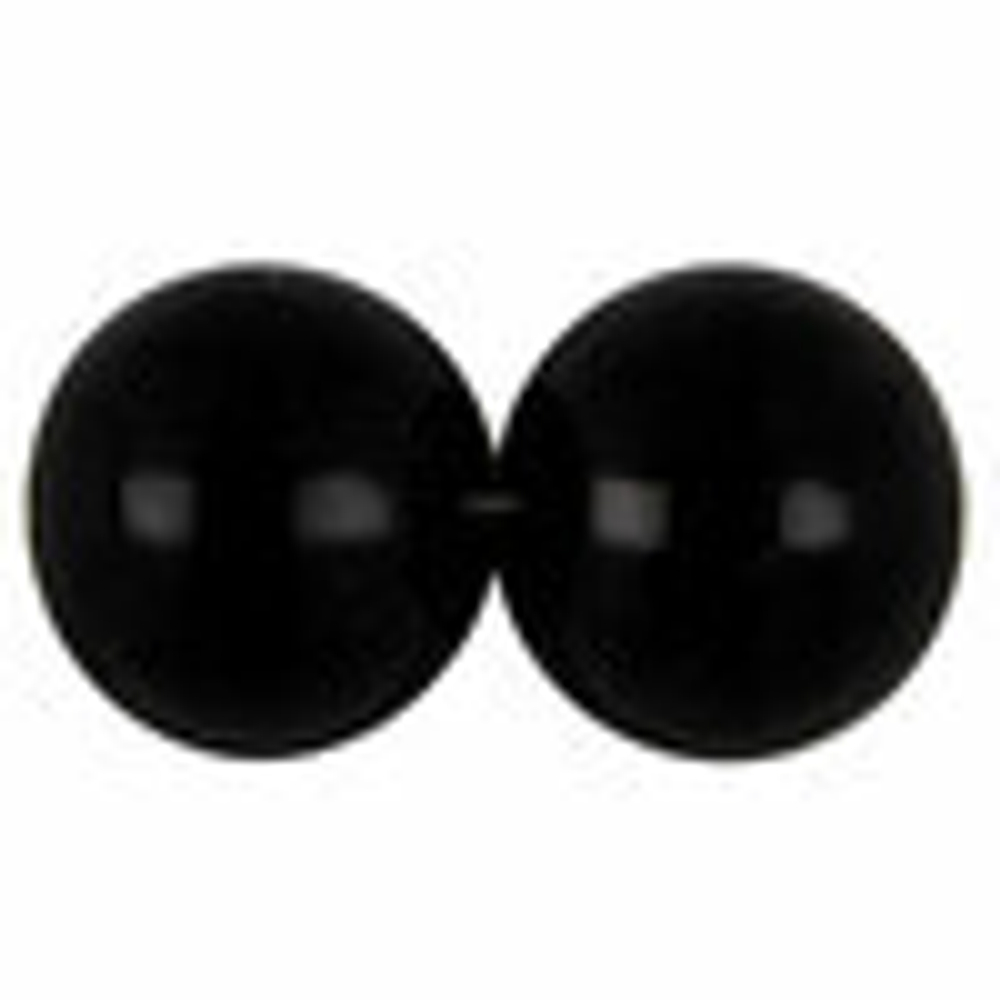 Бусина стеклянная "Zlatka" на подложке в пакете с европодвесом стекло №2 черный