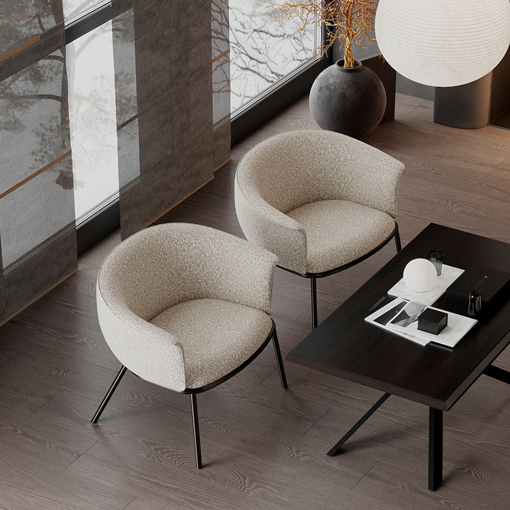 Лаунж-кресло Paal, букле, серое