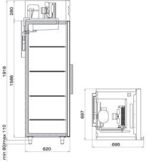 Холодильный шкаф Polair CM105-S