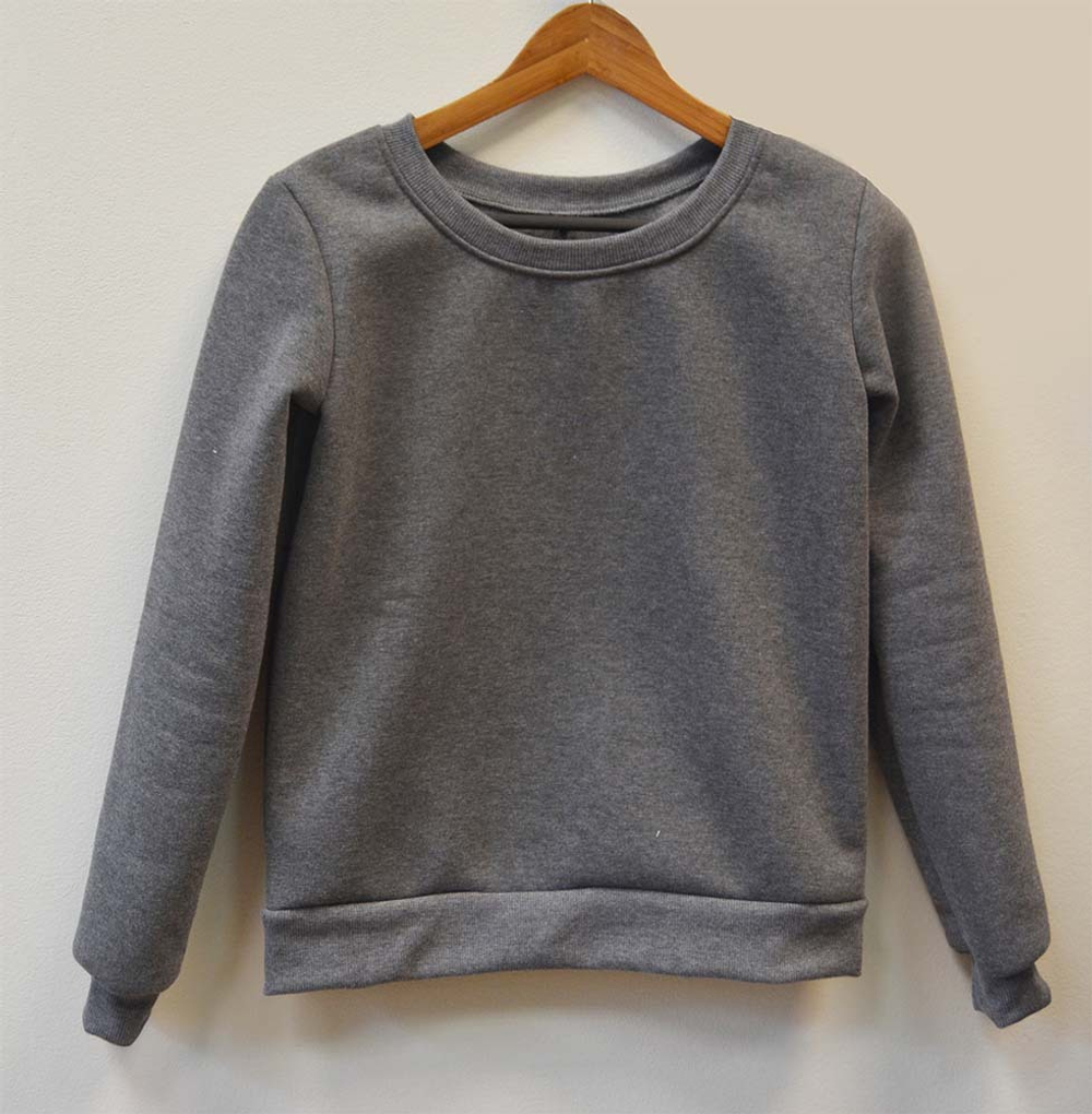 СВИТШОТ ЖЕНСКИЙ ФЛИС, 280 гр, темн.меланж, M-301_48 (L)