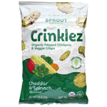 Sprout Organics, Crinklez®, органические чипсы из нута и овощей, для детей от 12 месяцев и старше, чеддер и шпинат, 42 г (1,48 унции)