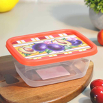 Контейнер для продуктов 0,5л прямоугольный "Сицилия", красный