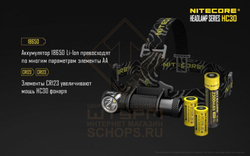 Фонарь налобный Nitecore HC30
