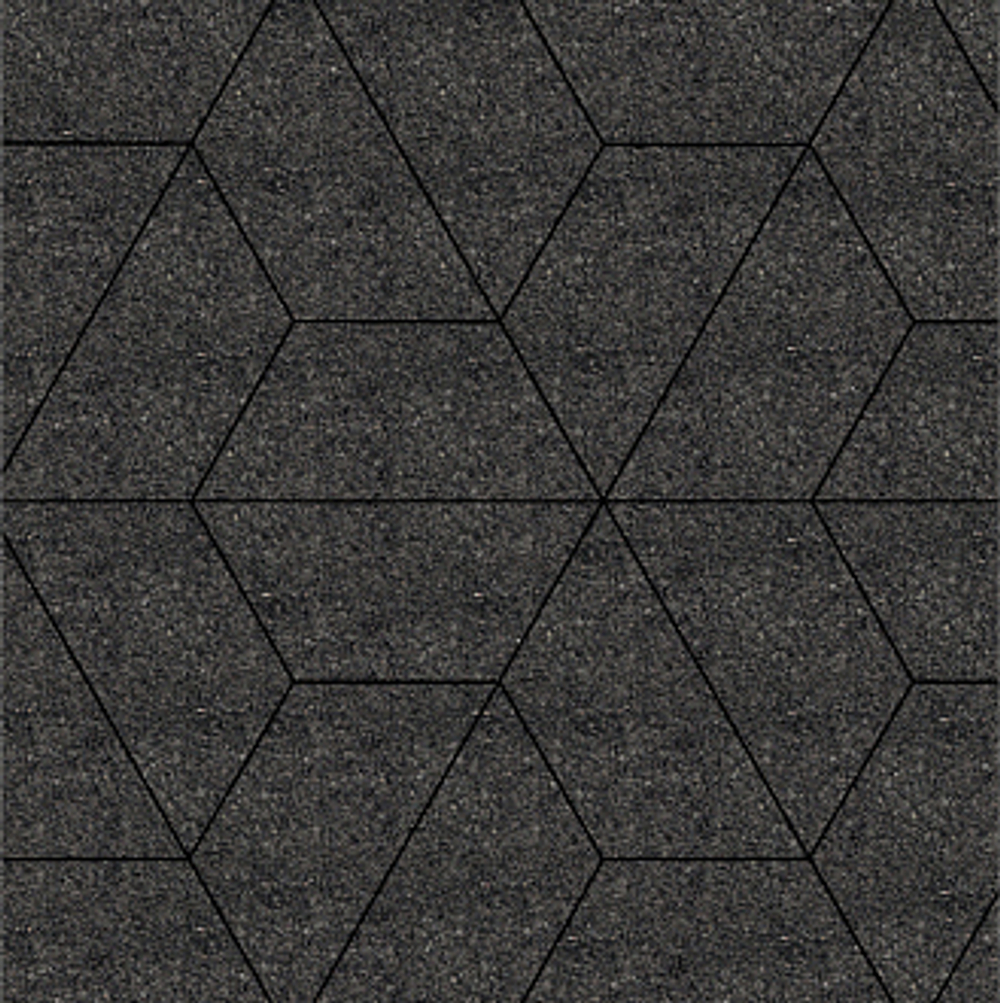 Тротуарная плитка ТРАПЕЦИЯ - Гранит Черный