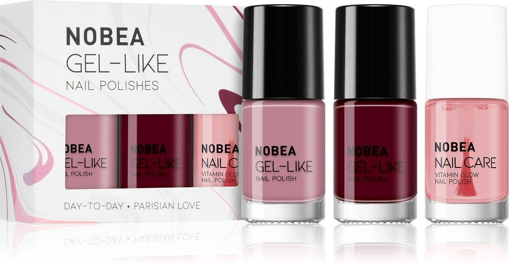 NOBEA Day-to-Day Vienna Calmness Set - набор лаков для ногтей, 3× 6 ml