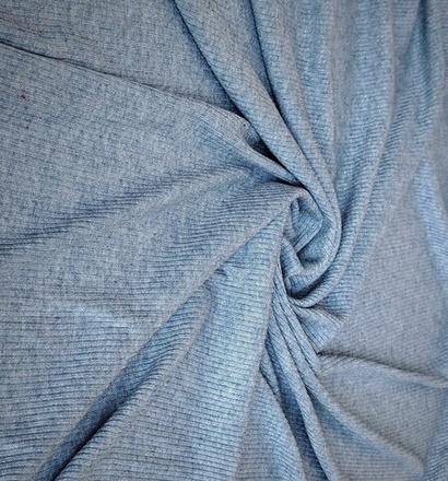 Трикотаж лапша, голубой меланж, люрекс, вискоза SOFI