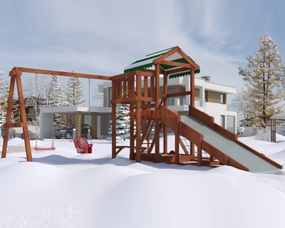 Детская площадка Савушка Мастер 2 (Махагон) 4 сезона