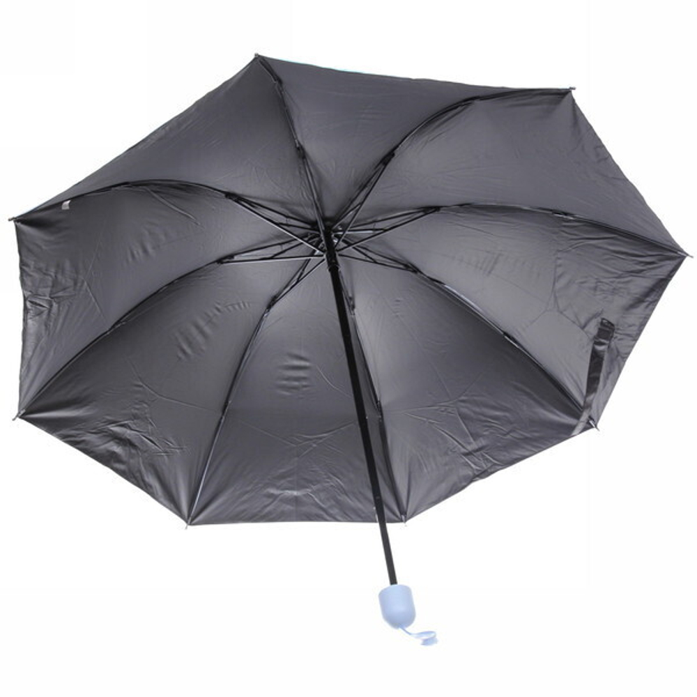 Зонт механический ветроустойчивый, матовая ручка «BESTzontik - Sofi»,цветы на небесно голубом, длина 25см, d-110см