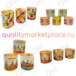 Коробка под кулич с прозрачным куполом 150*150*140 мм (белая), 10шт