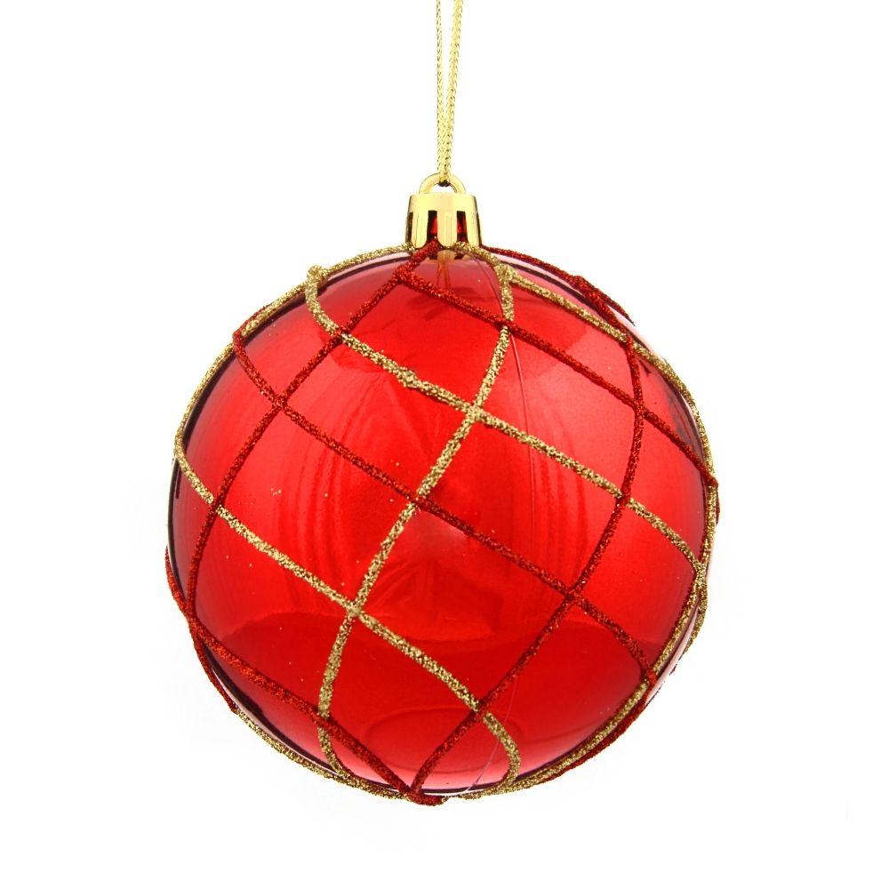 GAEM Набор из 12шт Украшение новогоднее Шар "Алмазная сетка", D 8 см, L35 W27 H9 см