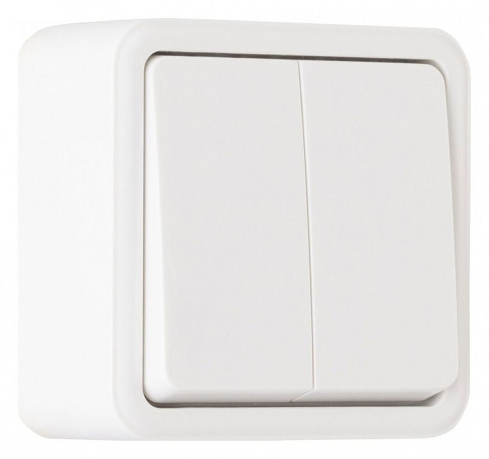 Выключатель проходной двухклавишный Arte Milano 310 310.32-2.white