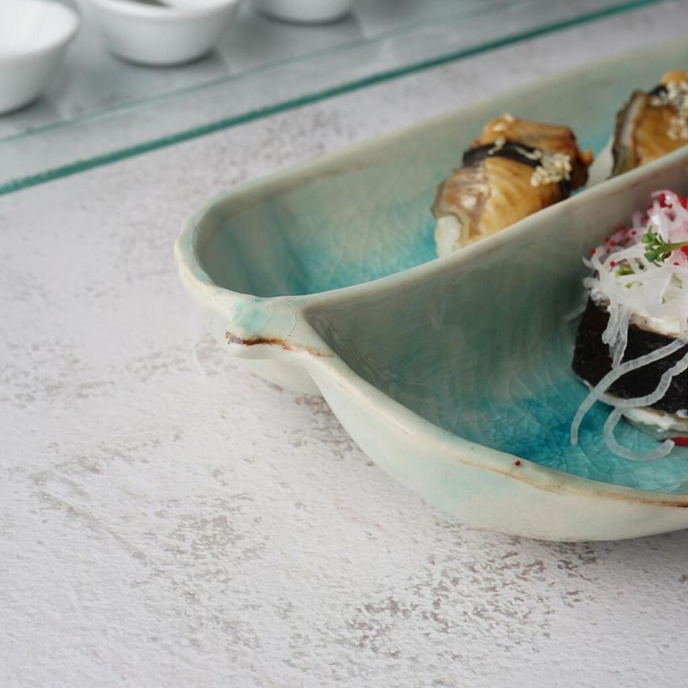 Блюдо овальное 32,8*15 см h4,5 см 2 секции   P.L. [1]